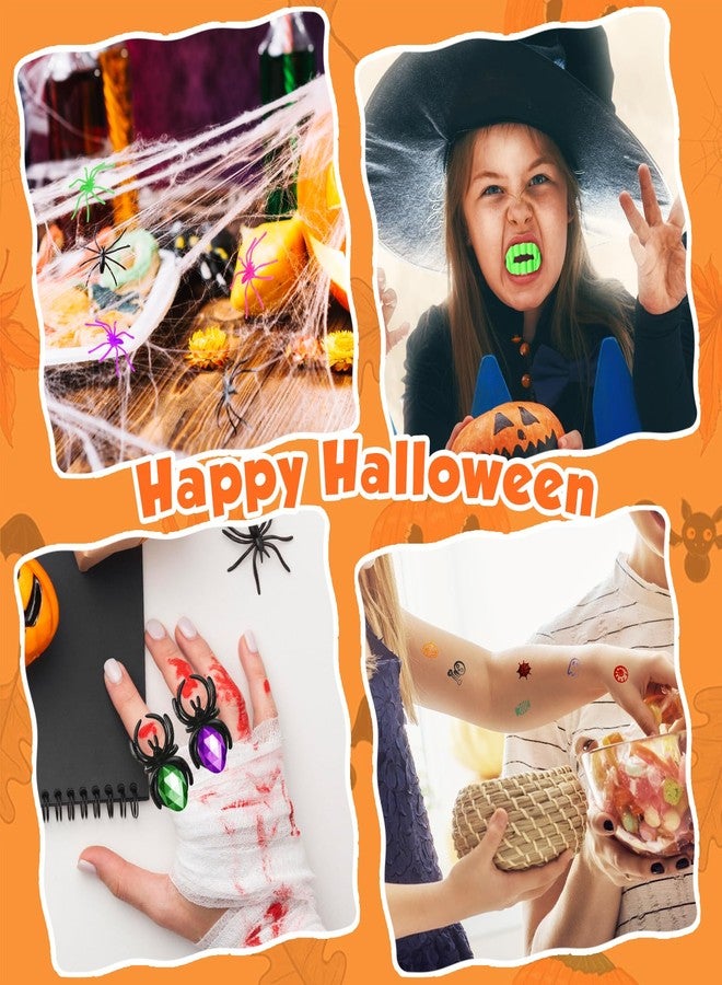 ShyLizard 168PCS Halloween Party Favor for Kids, 24Pack Prefilled Halloween Pumpkins with Toys, Spider, Vampire Teeth, Spider Ring, Springs, Erases and Stamps for Trick or Treat, Halloween Goodies Bag Stuffers - Image 3